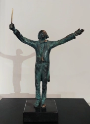 Jacek Cholewa / Dyrygent / rzeźba, brąz / 22x16x6 cm