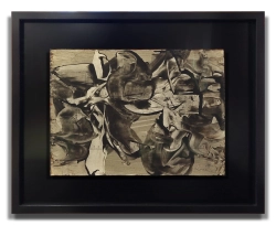 Alfred Lenica / Kompozycja, lata 60. / gwasz, papier / 54 x 65 cm