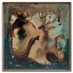 Robert Stefaniak // Analiza nr 33 / techn. własna pł. / 110 x 110 cm