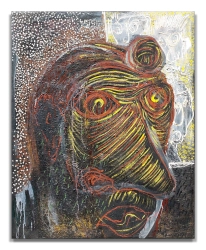 Janusz Akermann // Portret / 1991 /ol. pl./110x90 cm