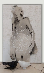 Irina Vilim / Blue / 120 x 80 cm / 2023 / akryl, płótno/
