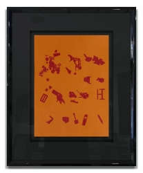 Jan Tarasin / Znaki / serigrafia, sygnowana / 62 x 50cm