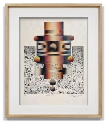 Tadeusz Łapiński / Magic Eyes A/P / 2001r. / grafika / 83 x 72 cm 