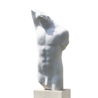 Mazurek // Torso male_biały marmur_h-190cm